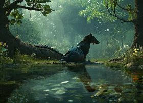 徐老师讲故事全集 - 徐老师讲故事59期狗头和鳄鱼6分钟时候的背景音乐