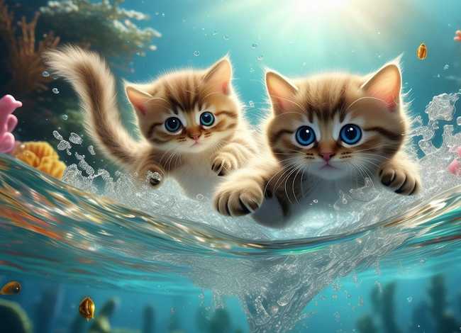 儿童故事小猫和鱼的故事、猫和鱼的故事