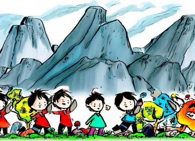 儿童神话故事简短内容图片 - 愚公移山简笔手抄报 手抄报图片大全集 儿童神话故事简短内容图片 - 愚公移山简笔手抄报 手抄报图片大全集