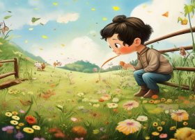 中国成语故事儿童画，成语故事儿童画守株待兔