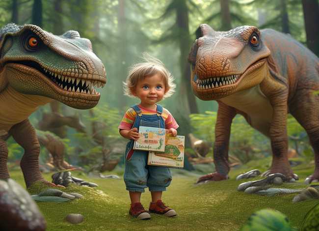 6岁儿童小故事图片，儿童绘本故事《我是霸王龙》