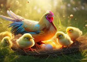 小母鸡下蛋幼儿故事 - 花母鸡下蛋童话故事