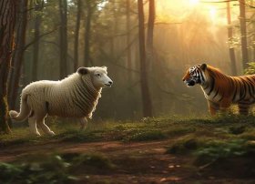 关于狼和羊故事大全；老虎、狼和羊的故事