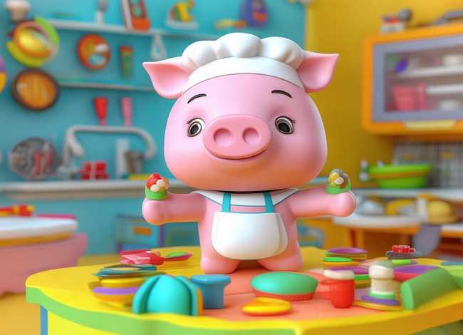 贝易儿童早教故事机 - 猪猪开饭早教机使用说明