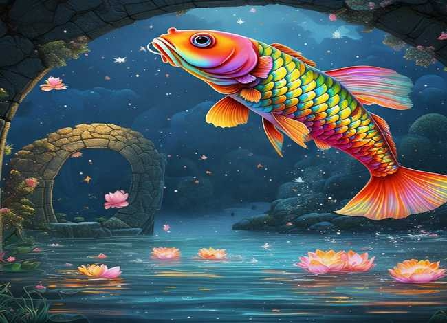 小鲤鱼童话、小鲤鱼跳龙门遇到了什么事情