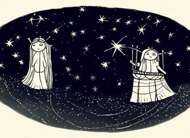 简笔画小故事 连环画 牛郎织女图片简笔画