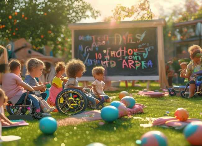 关爱残疾儿童宣传标语，世界助残日黑板报的设计内容及精美图片