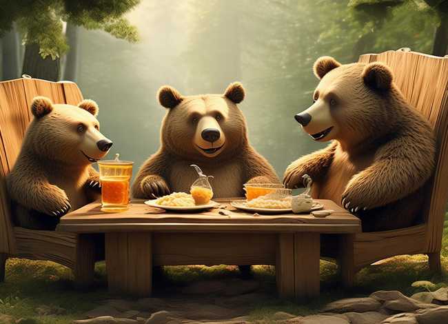 故事《三只小熊》；三只小熊的故事情节和寓意