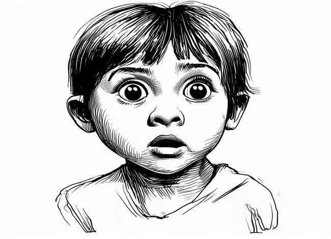 儿童惊讶场景简笔画简单、如何进行情绪认知 (一)