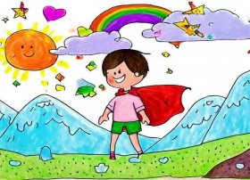 儿童绘画故事简笔画（红色少年故事怎么画好好简笔画二年级）