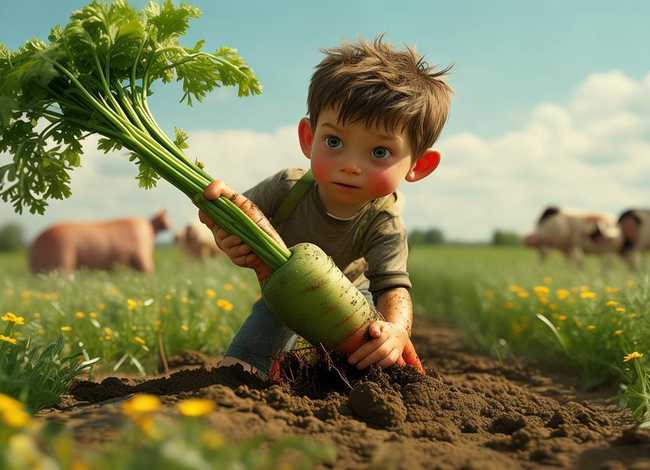 大萝卜的故事简短 拔萝卜的故事是什么 大萝卜的故事简短 拔萝卜的故事是什么