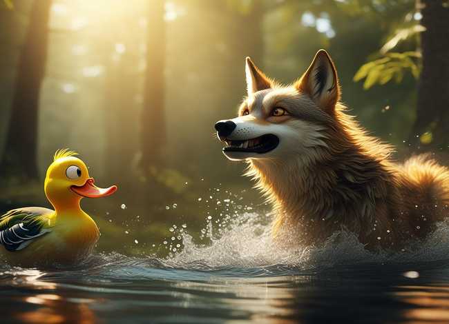 狼的故事儿童版全集，儿童故事狼和鸭子