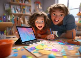 儿童插画图片素材、如何用ipad画插画手机也可以画画——带娃画画两不误的神