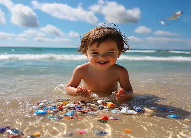 贝壳儿童故事；一个海边捡贝壳的小故事!