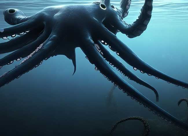 乌贼的儿童图画（抹香鲸大战巨型乌贼怎么画）