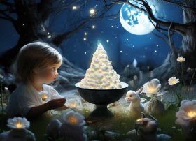 有关月亮的儿童故事绘本、【绘本时间《月亮冰激淋》】