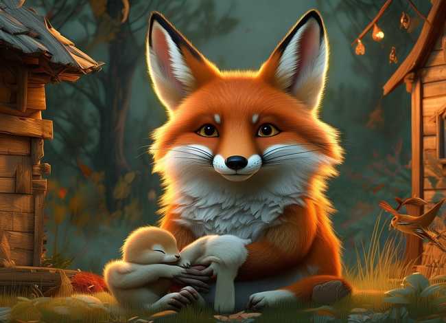 狐狸的视频故事（小狐狸和小兔子的睡前故事(疲惫的时候)）