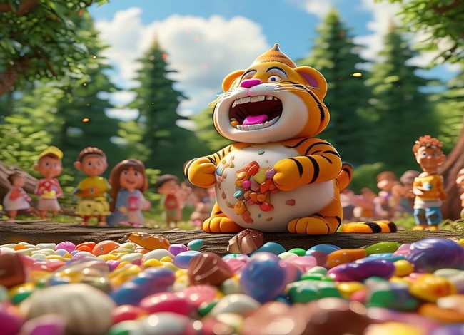 少儿故事3-6岁老虎吃糖（幼儿园中班教案《爱吃糖的老虎》）