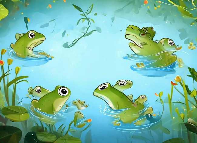 故事小场景简笔画彩色，怎么画小蝌蚪找妈妈的简笔画