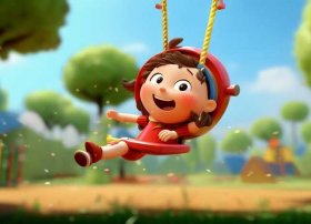 小朋友荡秋千的故事 小萌趣事