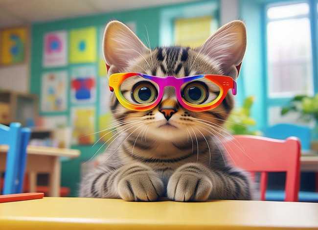 保护眼睛小故事幼儿园 中班健康戴眼镜的小猫教案