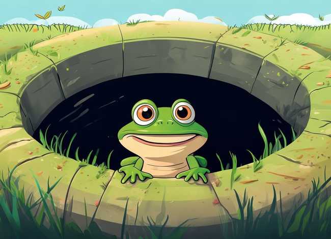 少儿成语故事简笔画；儿童简笔画-井底之蛙,了解成语的寓意和掌握绘画技巧