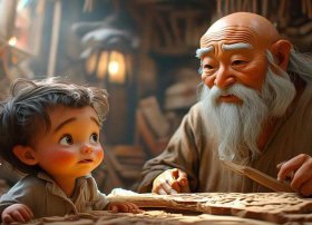 鲁班学艺故事儿童版；鲁班学艺的故事