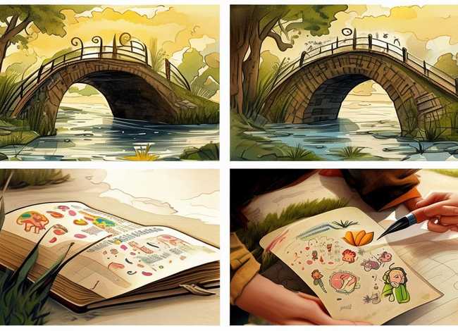 儿童插画小桥、书签插画手绘-如何制作关于读书的书签