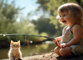 儿童故事短一点的小猫钓鱼（幼儿短小故事）