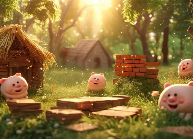 小猪故事绘本(【童话名著·绘本】英国·雅各布斯《三只小猪》) 小猪故事绘本(【童话名著·绘本】英国·雅各布斯《三只小猪》)