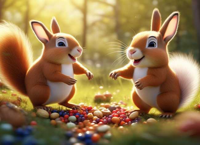 儿童故事大尾巴松鼠小尾巴兔（最好吃的儿童故事）