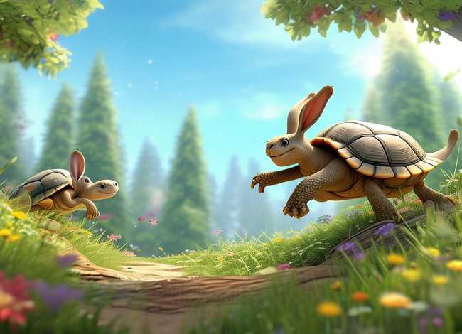 儿童故事创编范文（龟兔赛跑故事新编小学作文10篇）