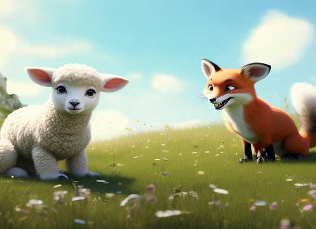 儿童故事狐狸与小羊视频 - 小羊寓言故事
