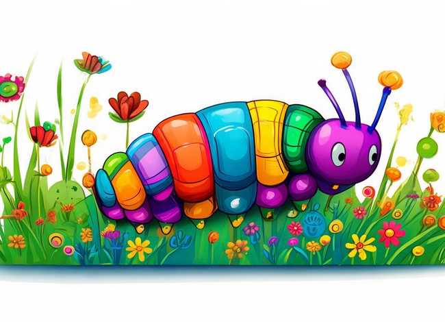 故事大全儿童简笔画、毛毛虫故事简笔画图片大全