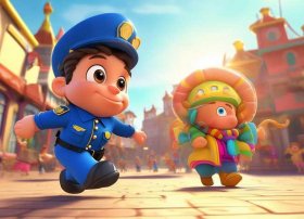 儿童故事警察抓小偷的故事（求一部动画片,警察抓小偷）