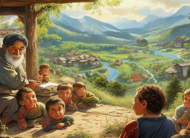 家乡故事图画 家乡的民间故事