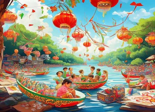 儿童端午节画画作品图片，端午节怎么画画才好看