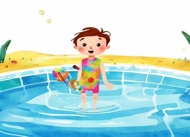 儿童自己穿衣简笔画 - 学游泳作文的插图怎么画 儿童自己穿衣简笔画 - 学游泳作文的插图怎么画