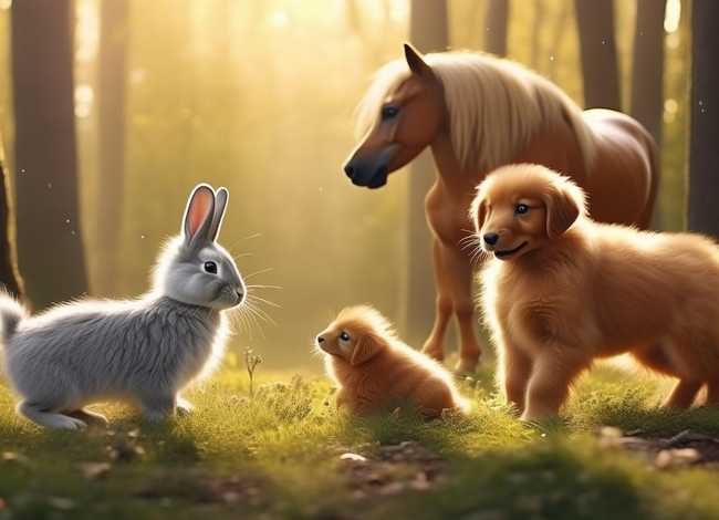 长尾巴兔子儿童故事 - 用小灰兔,小狗,长腿马编一下童话故事作文