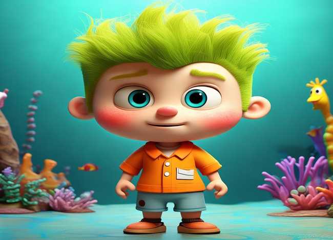 海绵宝宝儿童画图片，9岁儿童可似画什么样的漫画人物