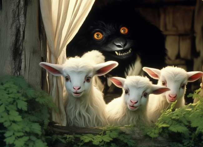 狼和七只小山羊视频故事、经典外国童话故事之一狼和七只小山羊