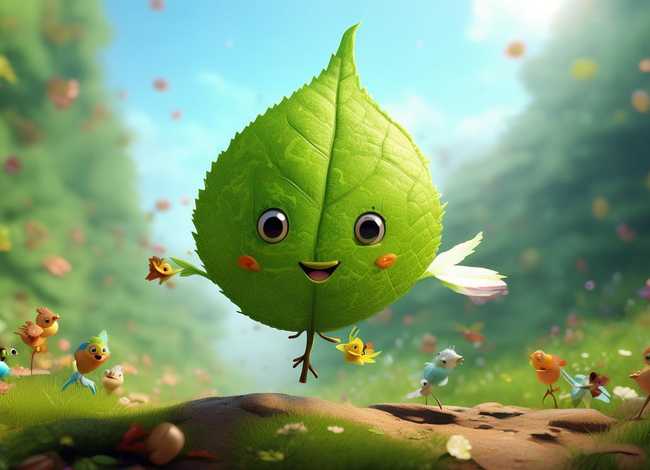 树叶鸟儿童故事；儿童故事小树叶的旅行