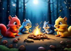 儿童故事睡前故事视频；儿童睡前故事一则-三只松鼠的独立生活