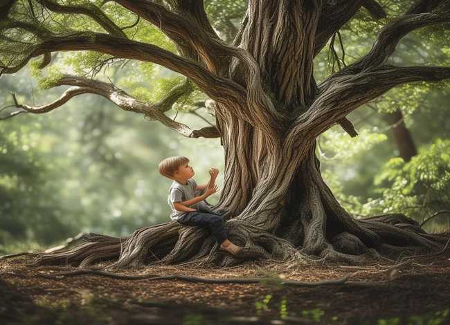 老树和小孩的故事 一颗树和小男孩的故事