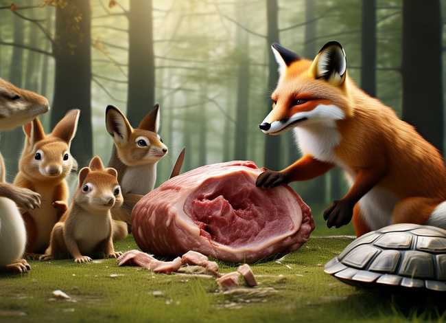狐狸分肉的故事，狐狸分肉讲的是什么故事