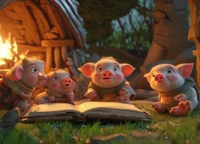儿童故事小猪完整版 - 三只小猪的故事原文