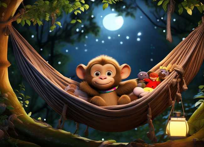猴子的故事儿童睡前故事，不爱睡觉的小猴子故事