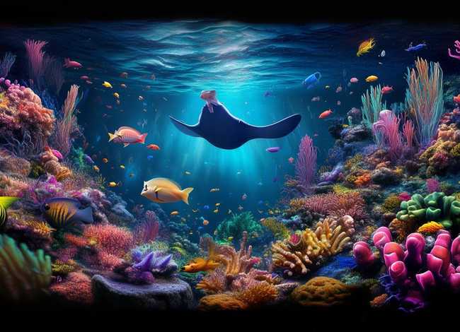 海底世界的图 - 海底世界怎么画