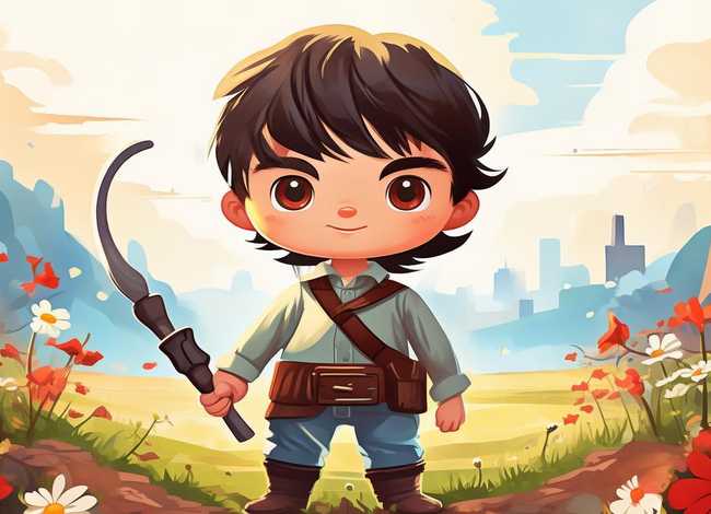 故事画作品儿童；关于抗战英雄的儿童画作品