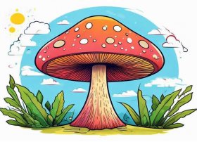 蘑菇绘本故事插画（彩色蘑菇简笔画插画-简笔画蘑菇怎么画）